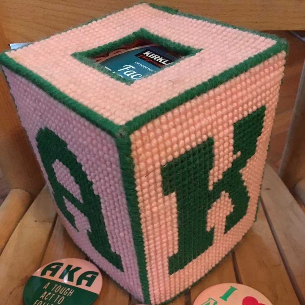 Alpha Kappa Alpha Sorority Tissue Box Cover